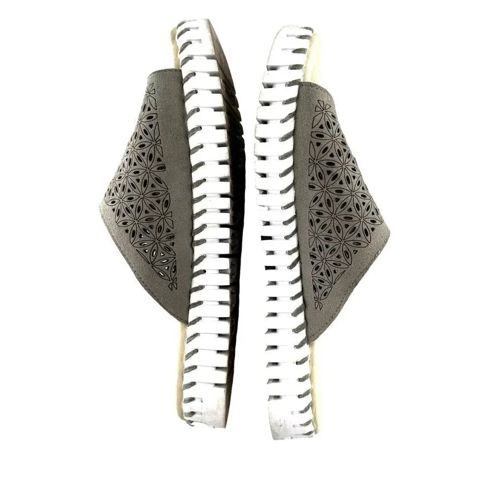 Ilse Jacobsen Gray Laser Cut Tulip Sandals Size 36 Flats
